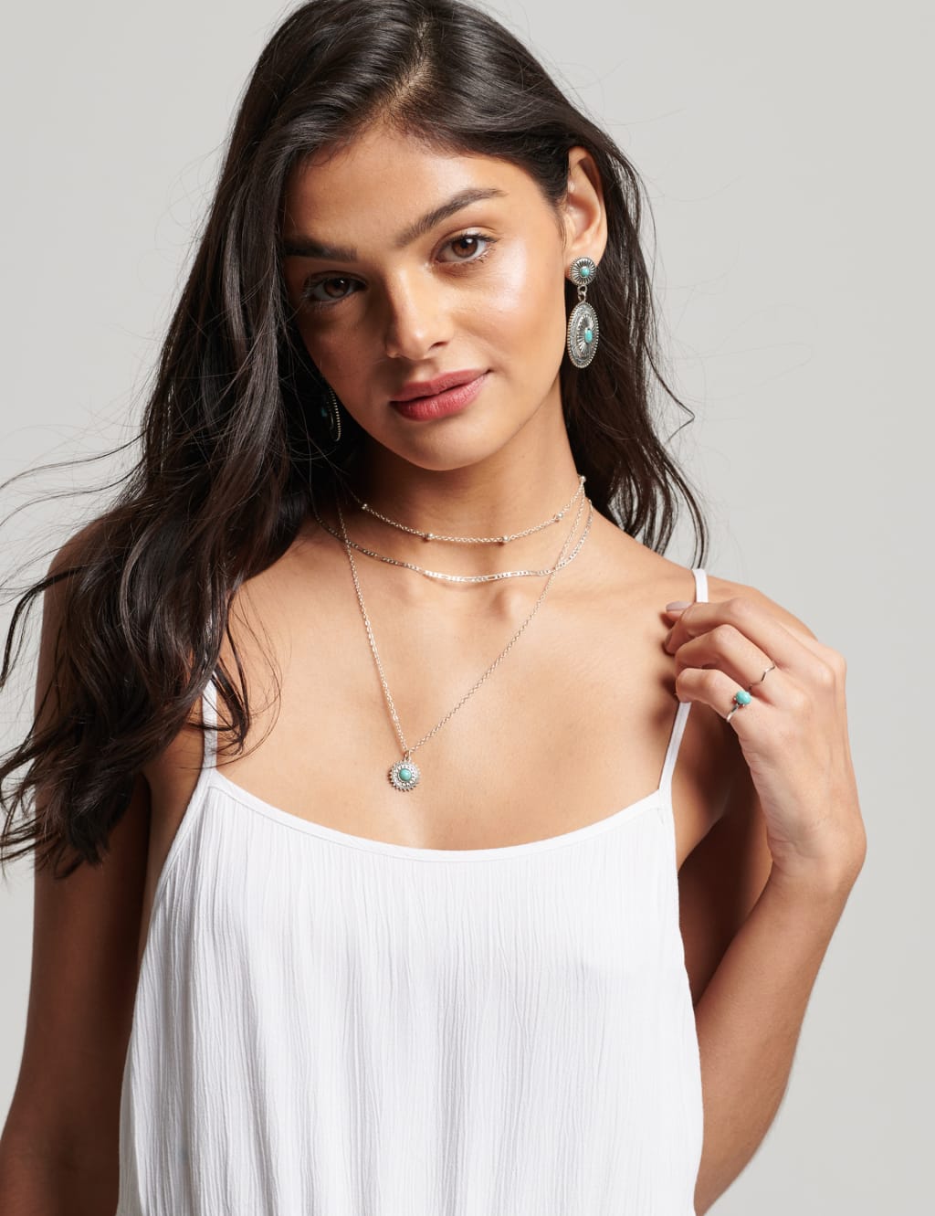 Textured Strappy Mini Swing Dress image 6