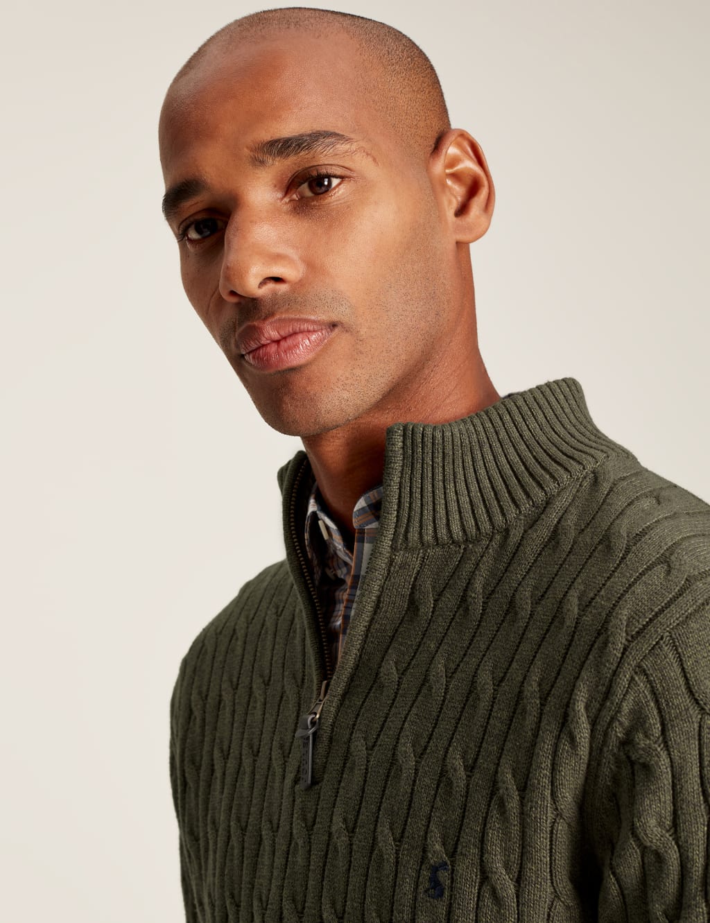 Pure Cotton Cable Funnel Neck Jumper image 7