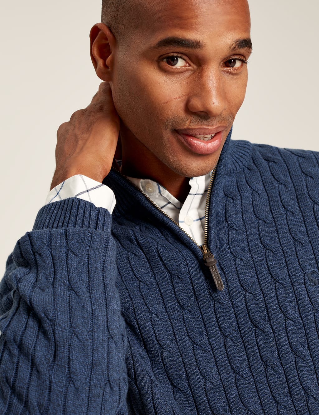 Pure Cotton Cable Funnel Neck Jumper image 5