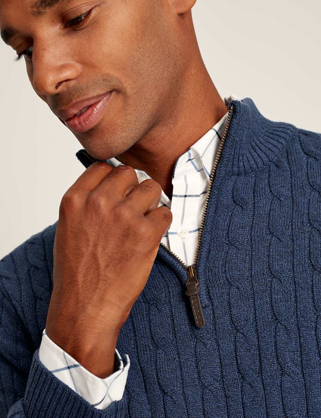 Pure Cotton Cable Funnel Neck Jumper image 6