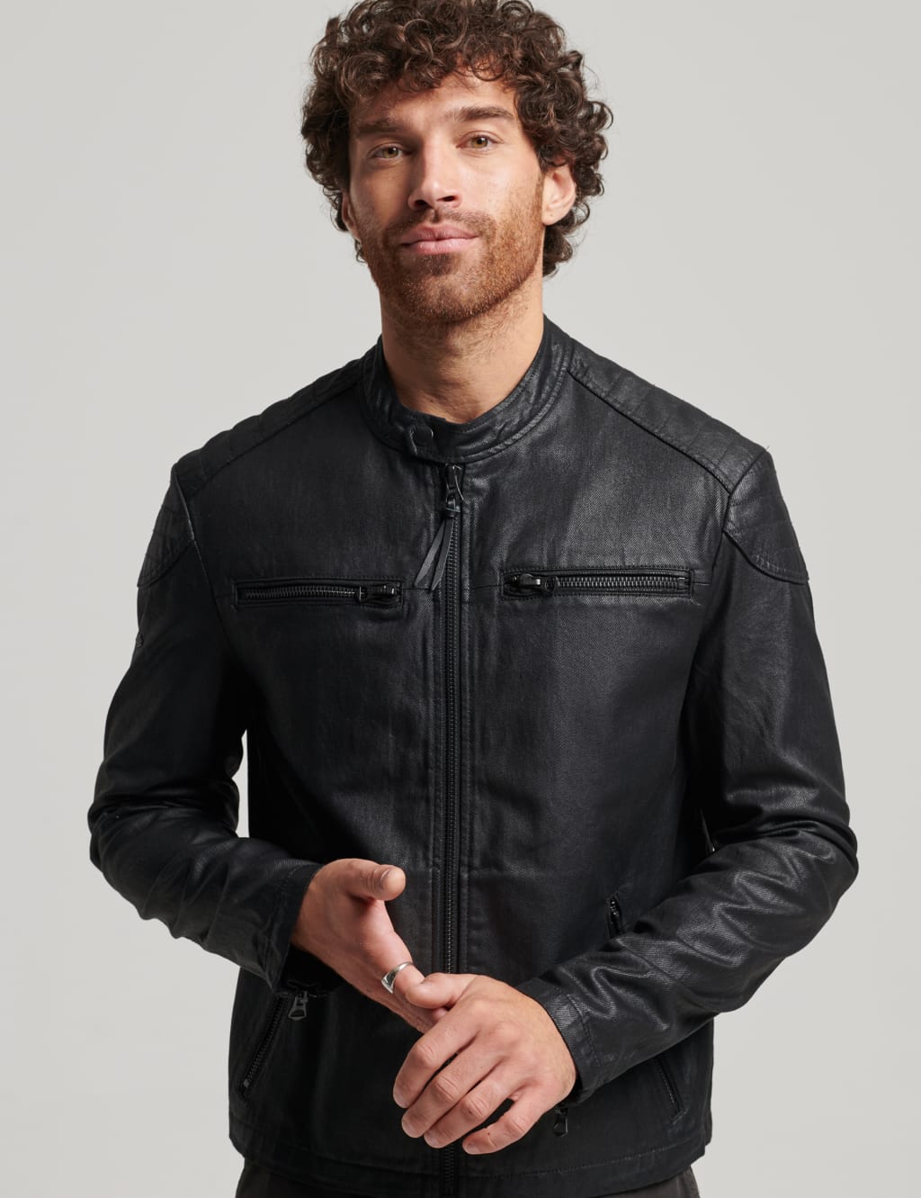 Coated Denim Jacket image 4