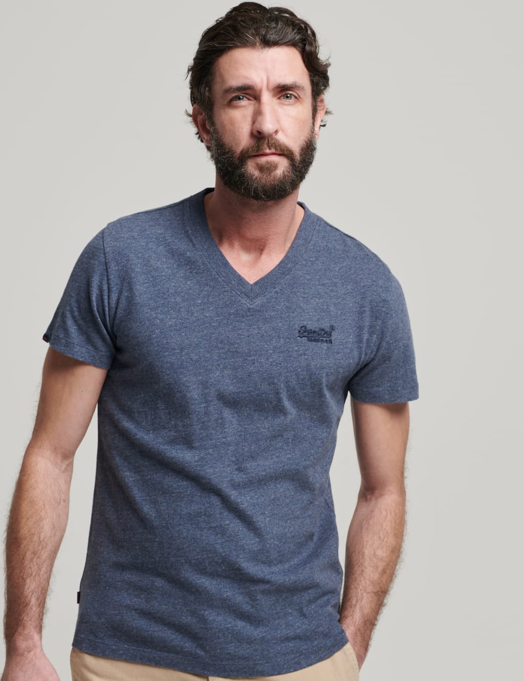 Pure Cotton V-Neck T-Shirt image 1