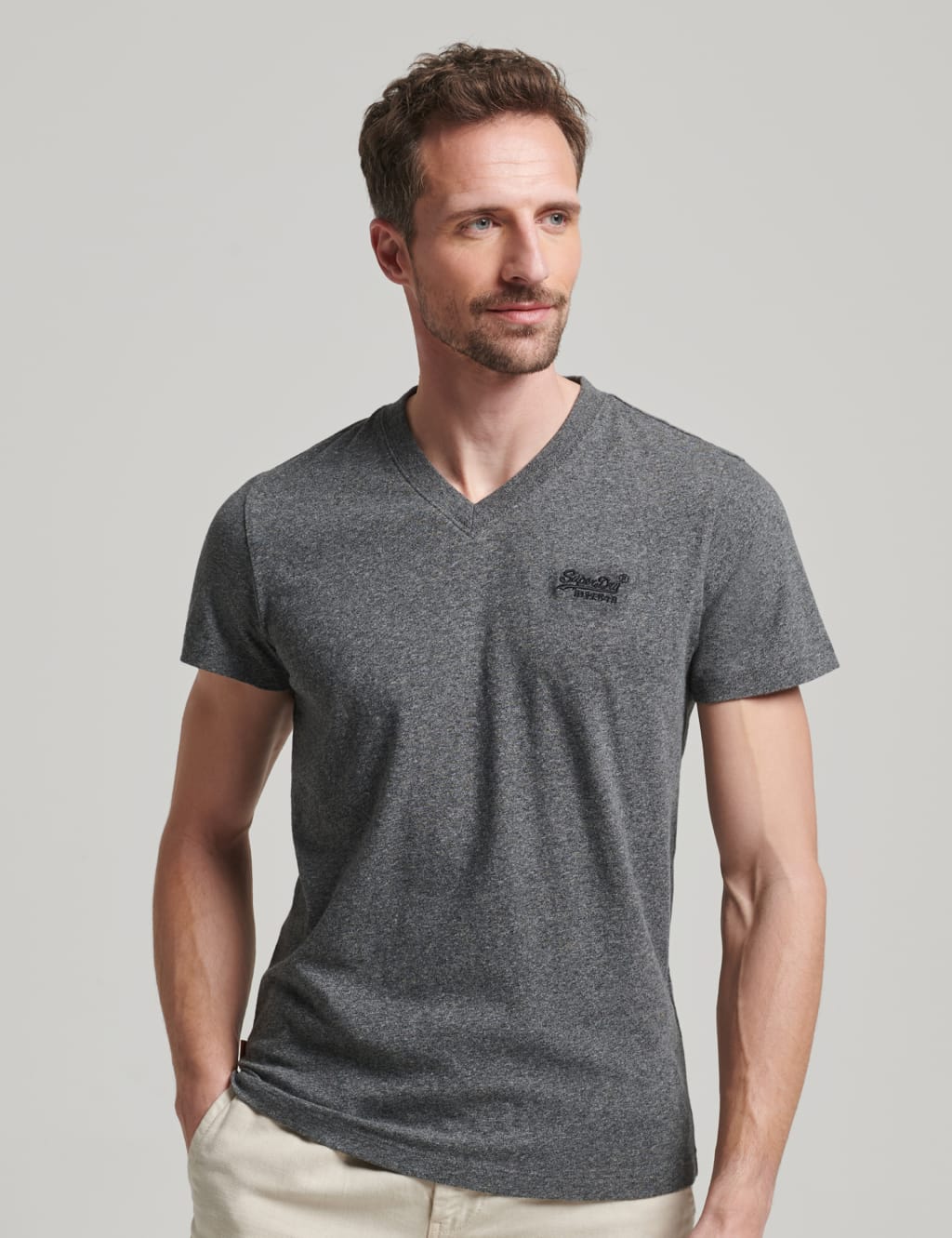 Pure Cotton V-Neck T-Shirt image 1