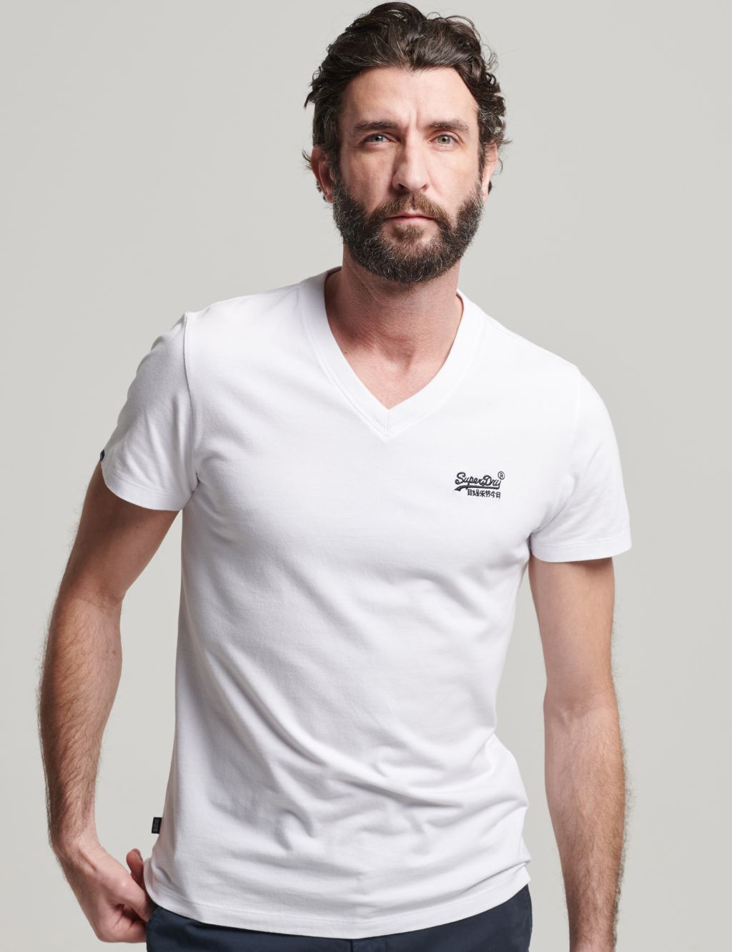 Pure Cotton V-Neck T-Shirt image 1