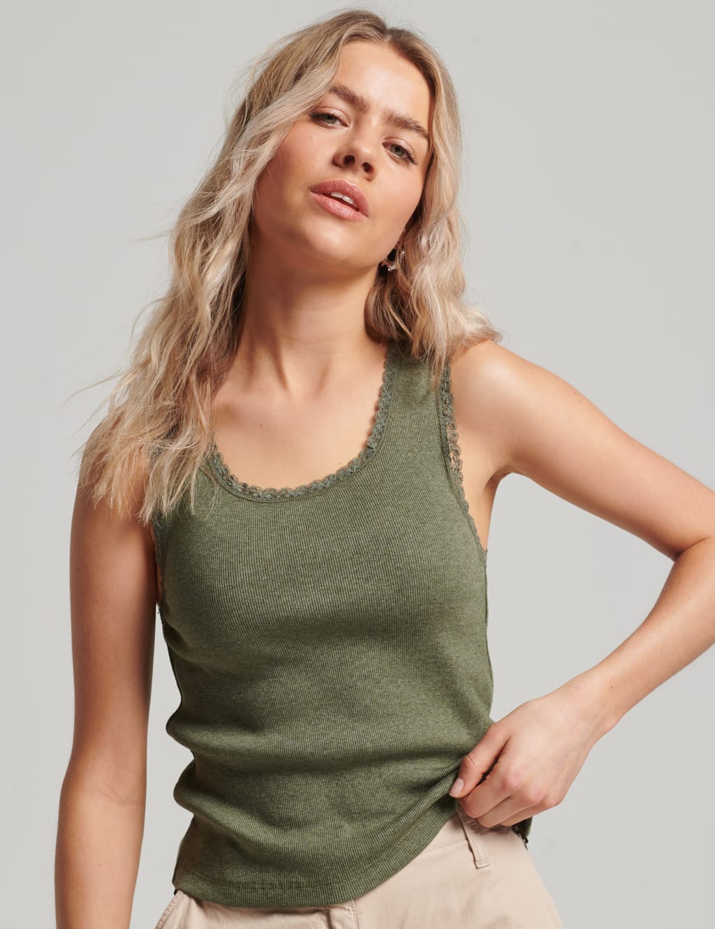 Cotton Rich Ribbed Vest Top image 1
