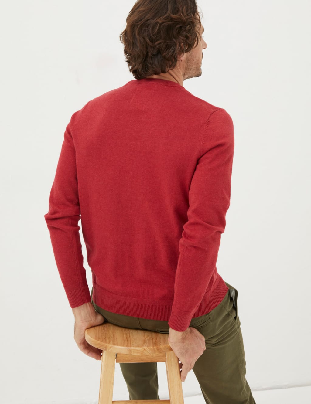 Cotton Rich Crew Neck Jumper image 3