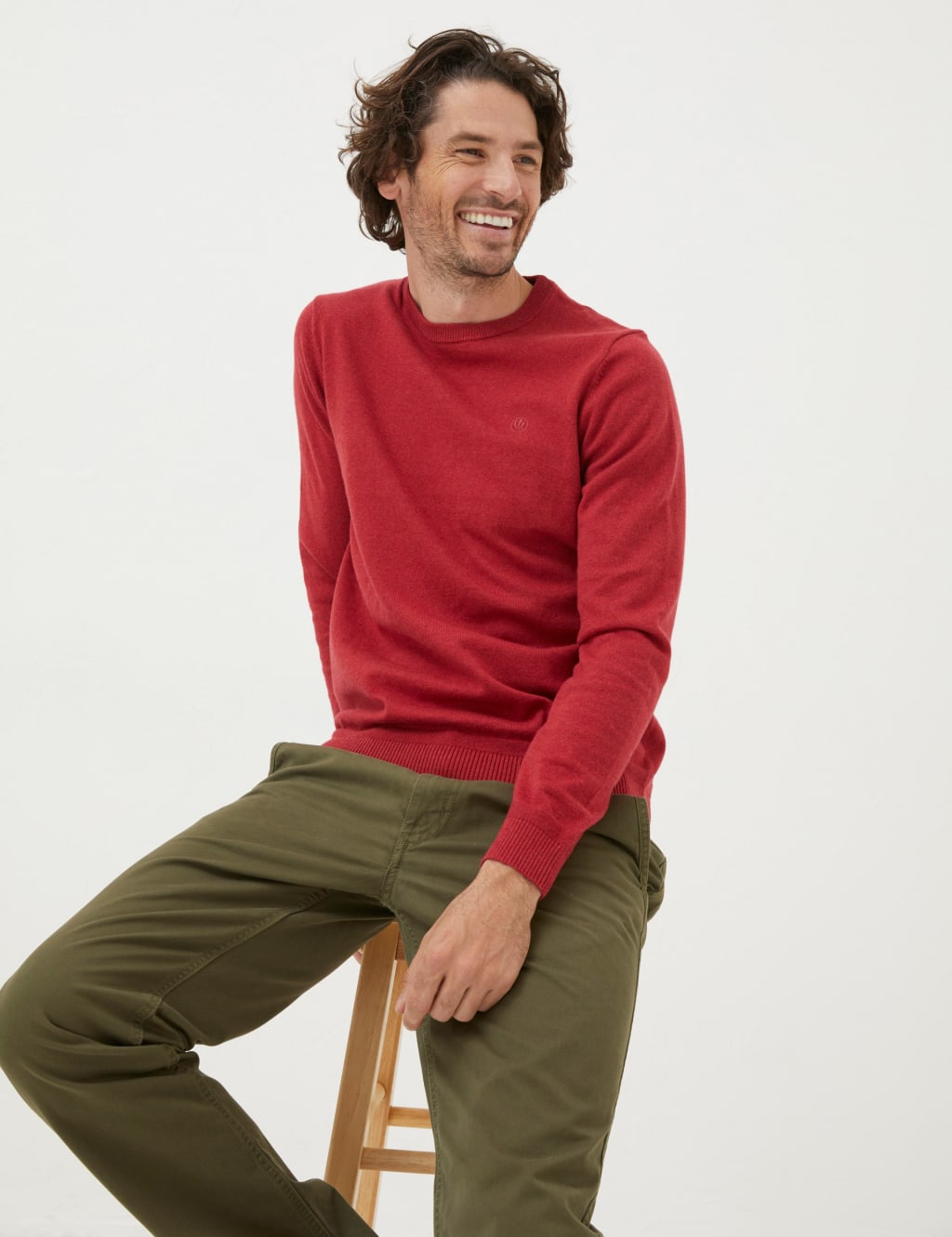 Cotton Rich Crew Neck Jumper image 5