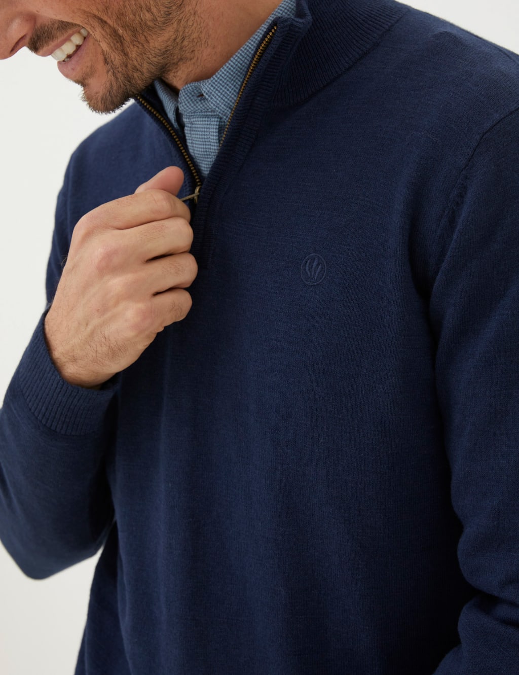 Cotton Rich Half Zip Jumper image 4