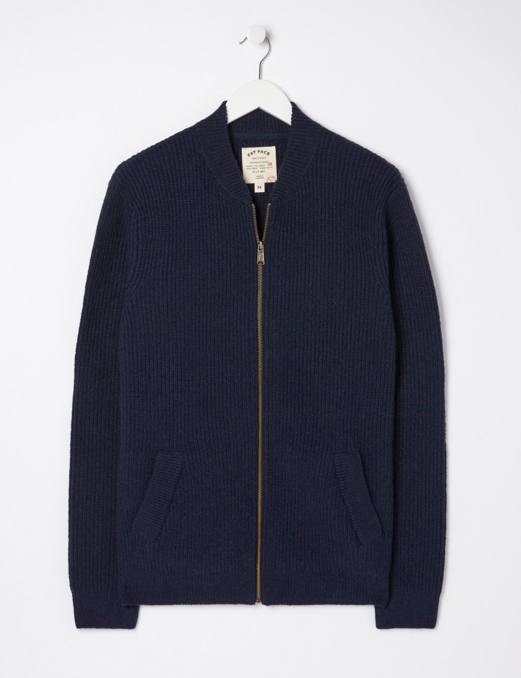 Cotton Rich Ribbed Zip Up Cardigan image 2