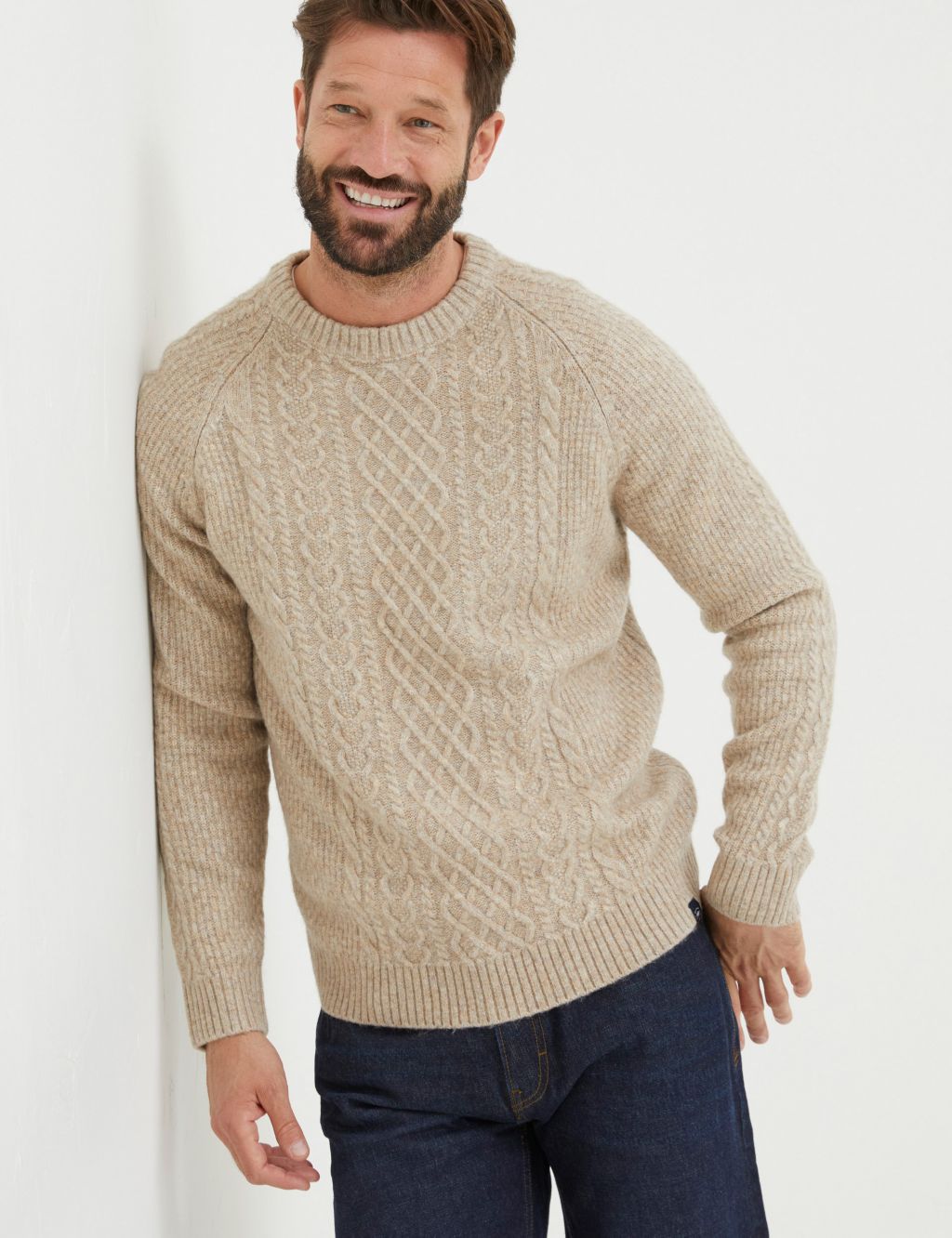 Cable Crew Neck Jumper image 1
