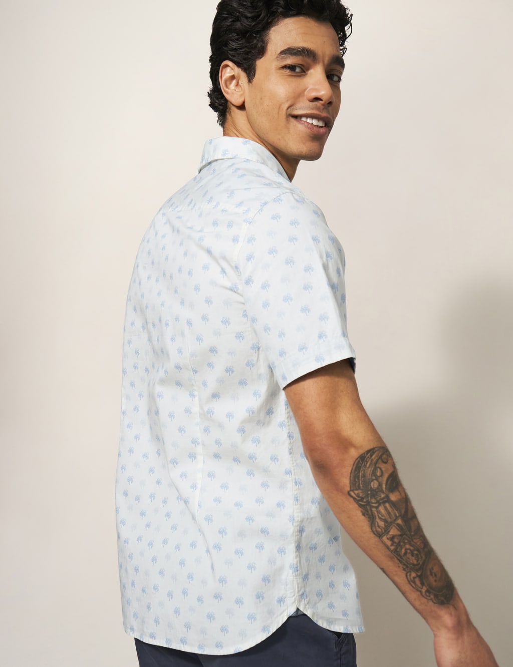 Pure Cotton Palm Tree Print Shirt image 5