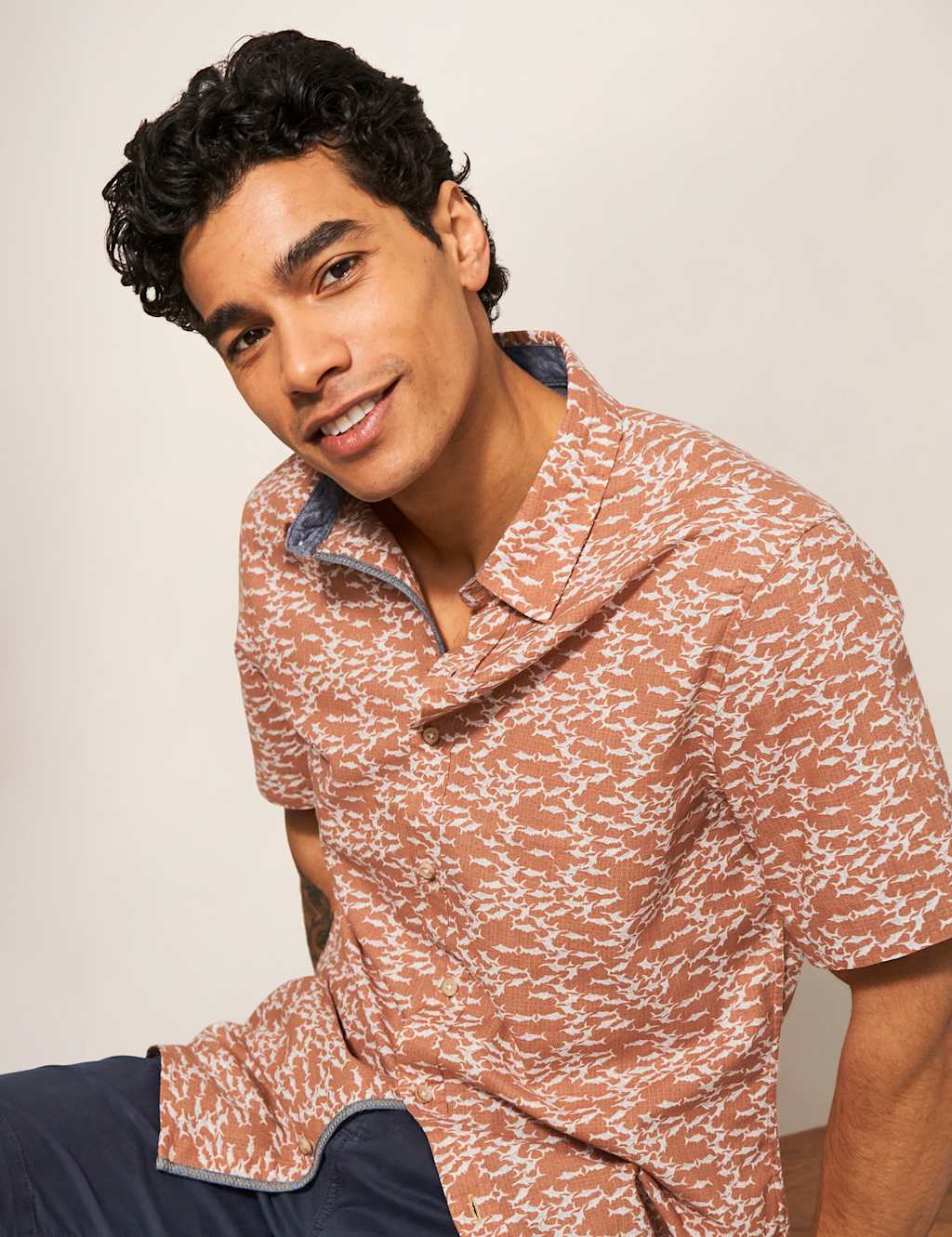 Pure Cotton Shark Print Shirt image 4