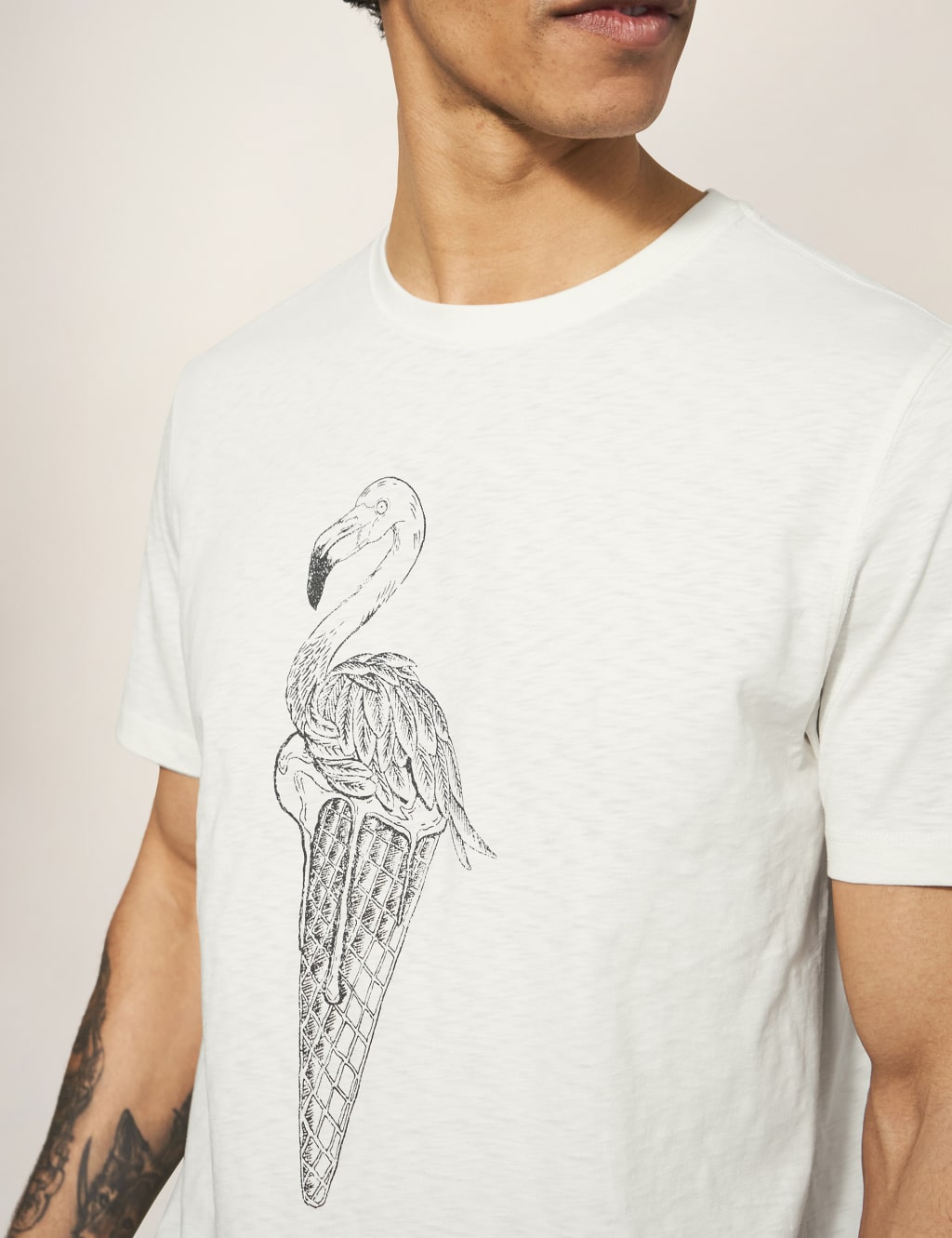 Cotton Rich Flamingo Graphic T-Shirt image 3