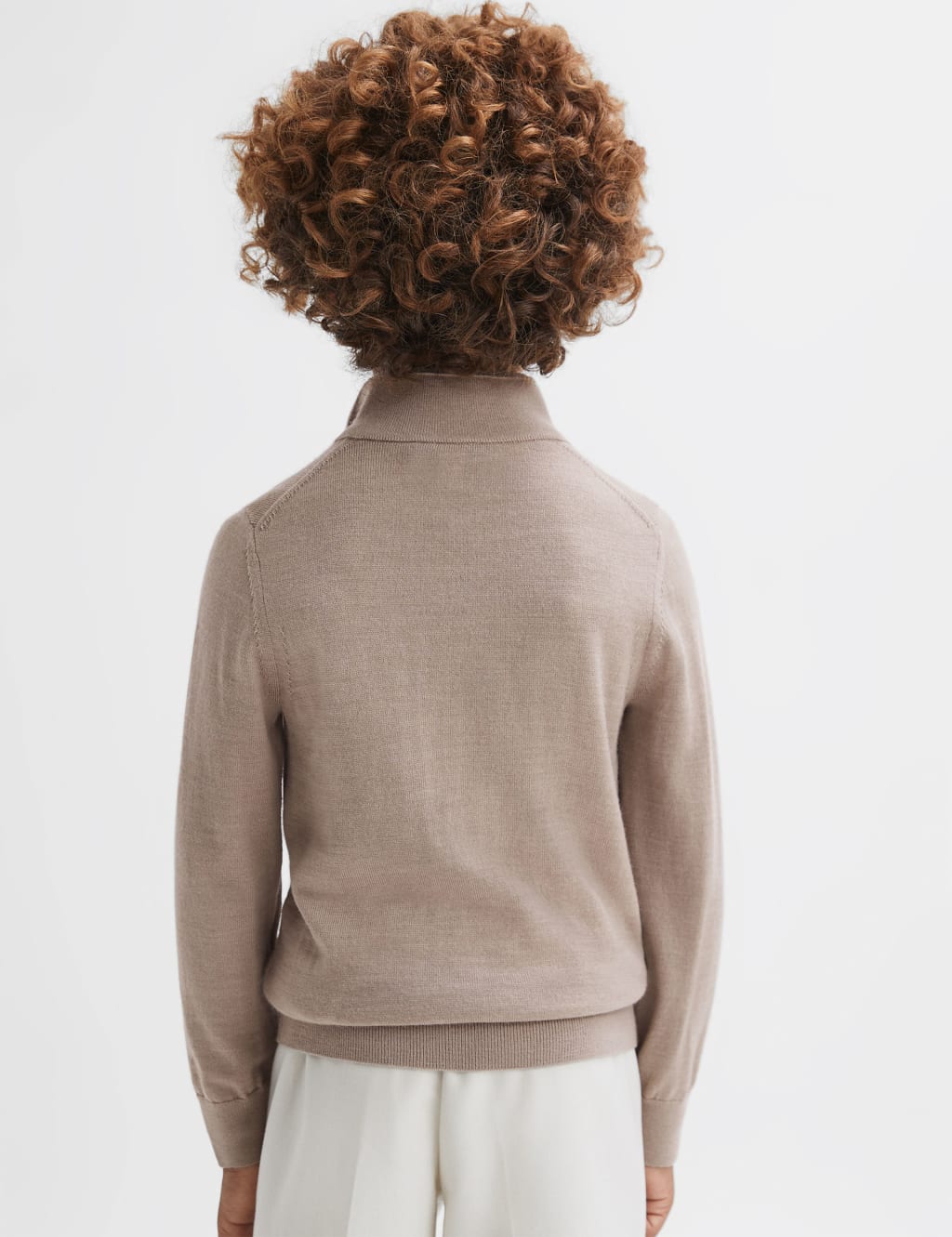 Pure Merino Wool Knitted Half Zip Jumper (3-14 Yrs) image 4