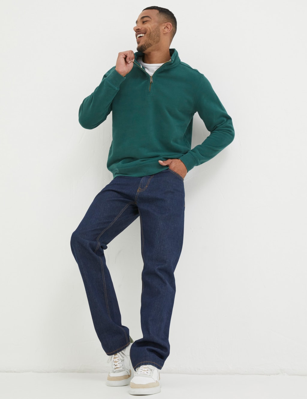 Pure Cotton Half Zip Sweatshirt image 3