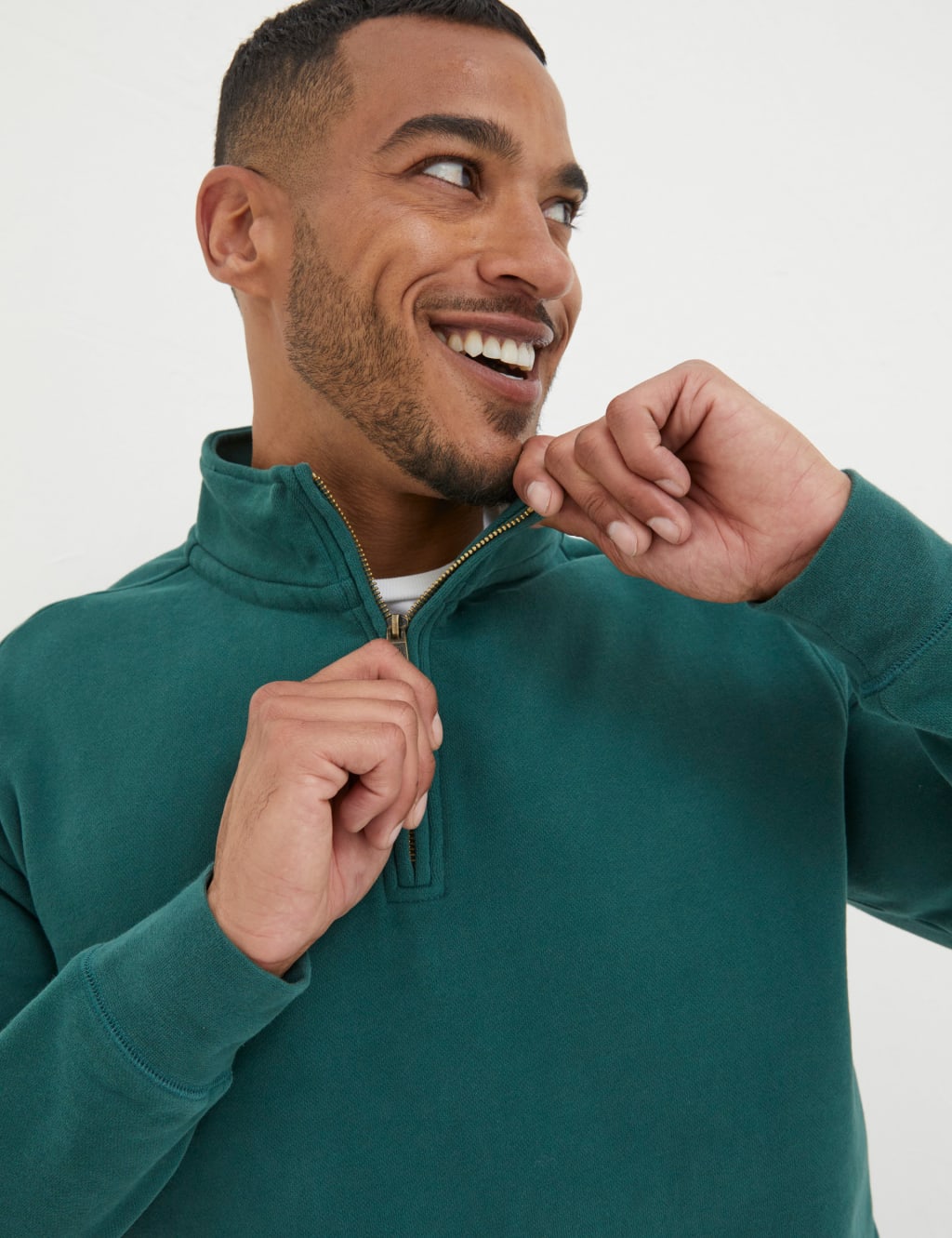 Pure Cotton Half Zip Sweatshirt image 5