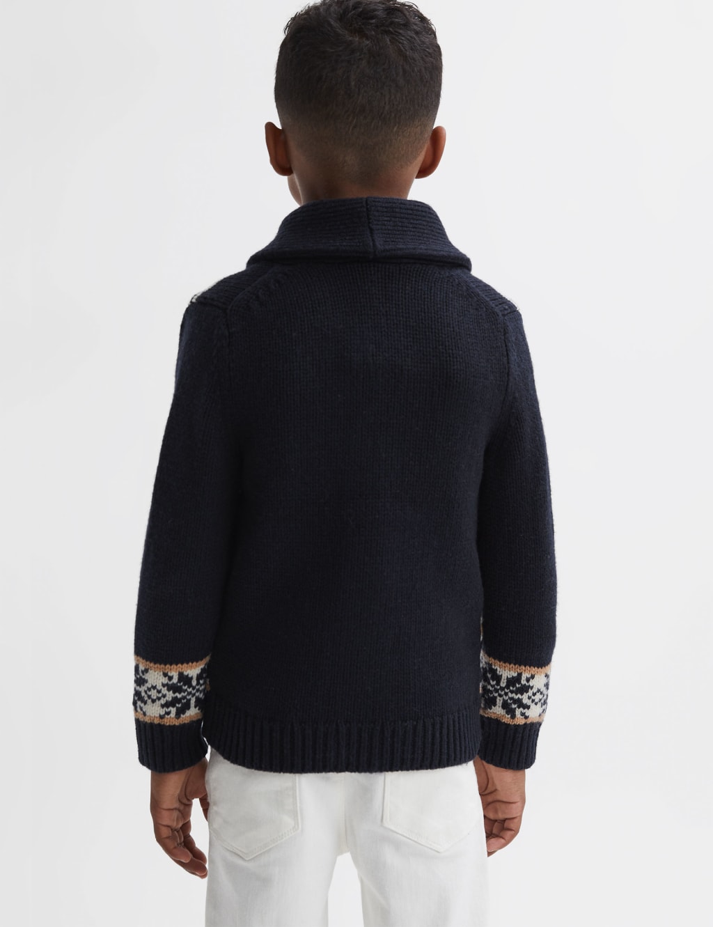 Wool Rich Knitted Fair Isle Cardigan (3-14 Yrs) image 4