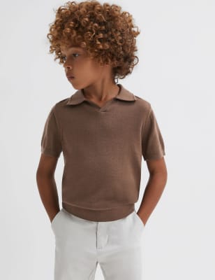 Boys brown clearance polo