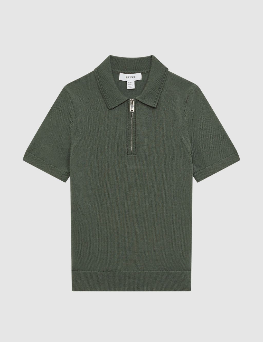 Pure Merino Wool Half Zip Polo Shirt (3-14 Yrs) image 2
