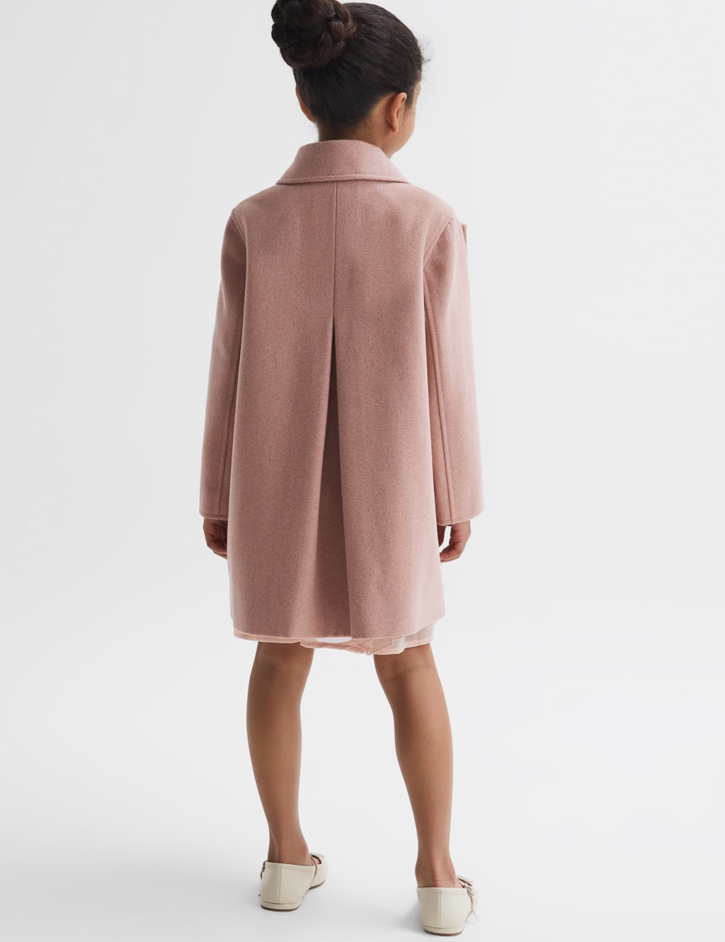Wool Blend Bow Detail Coat (4-14 Yrs) image 5