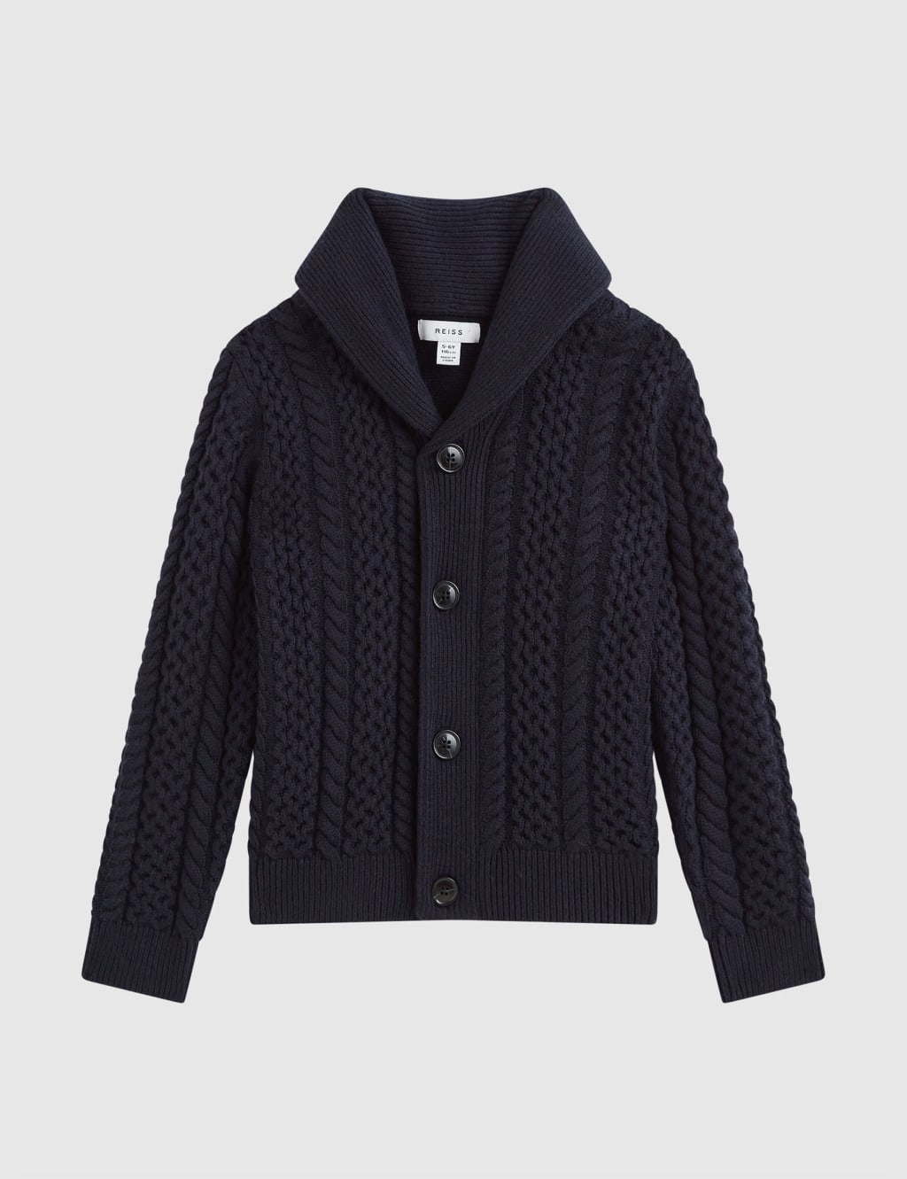 Cable Knit Cardigan with Wool (3-14 Yrs) image 2