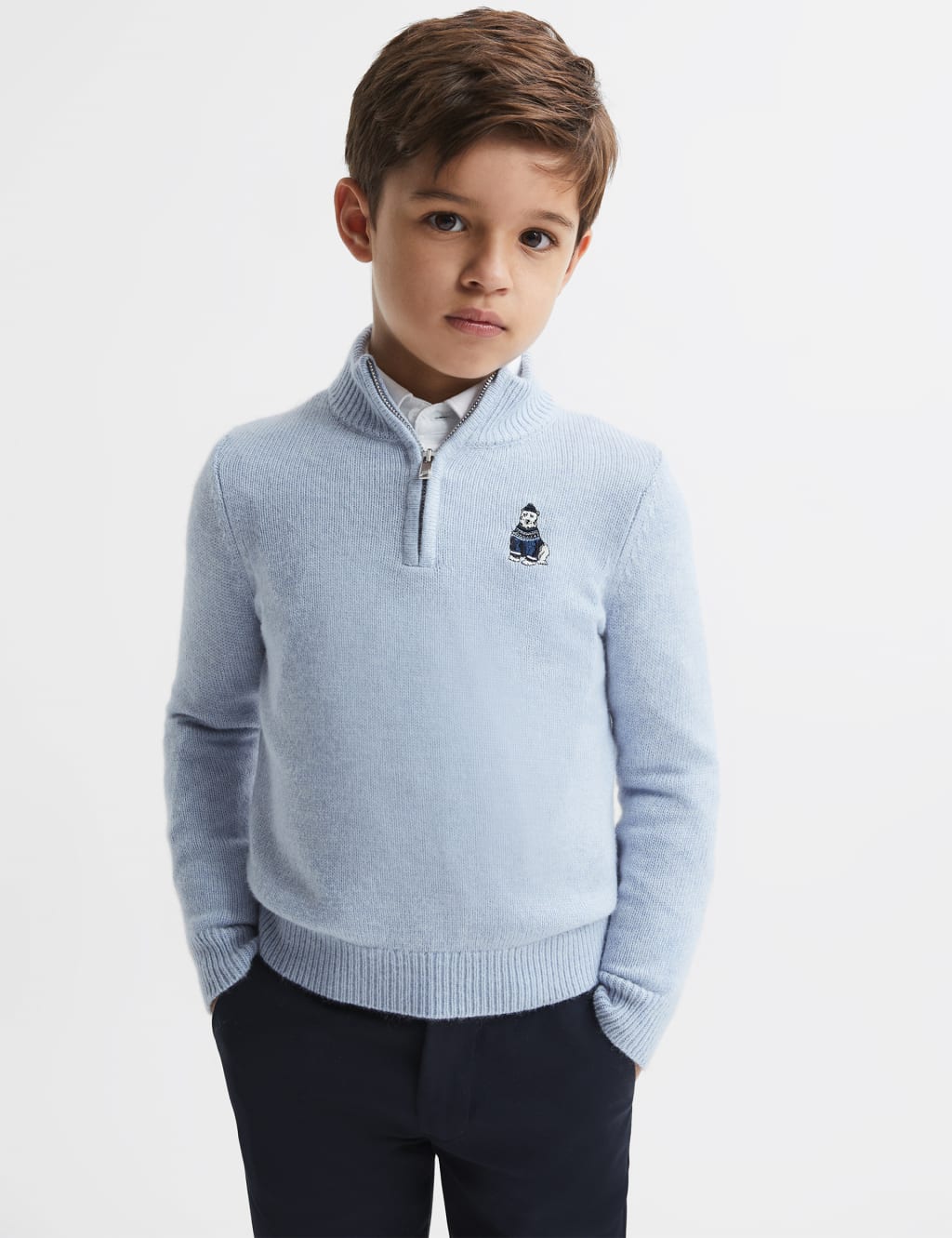 Boys light blue hot sale jumper