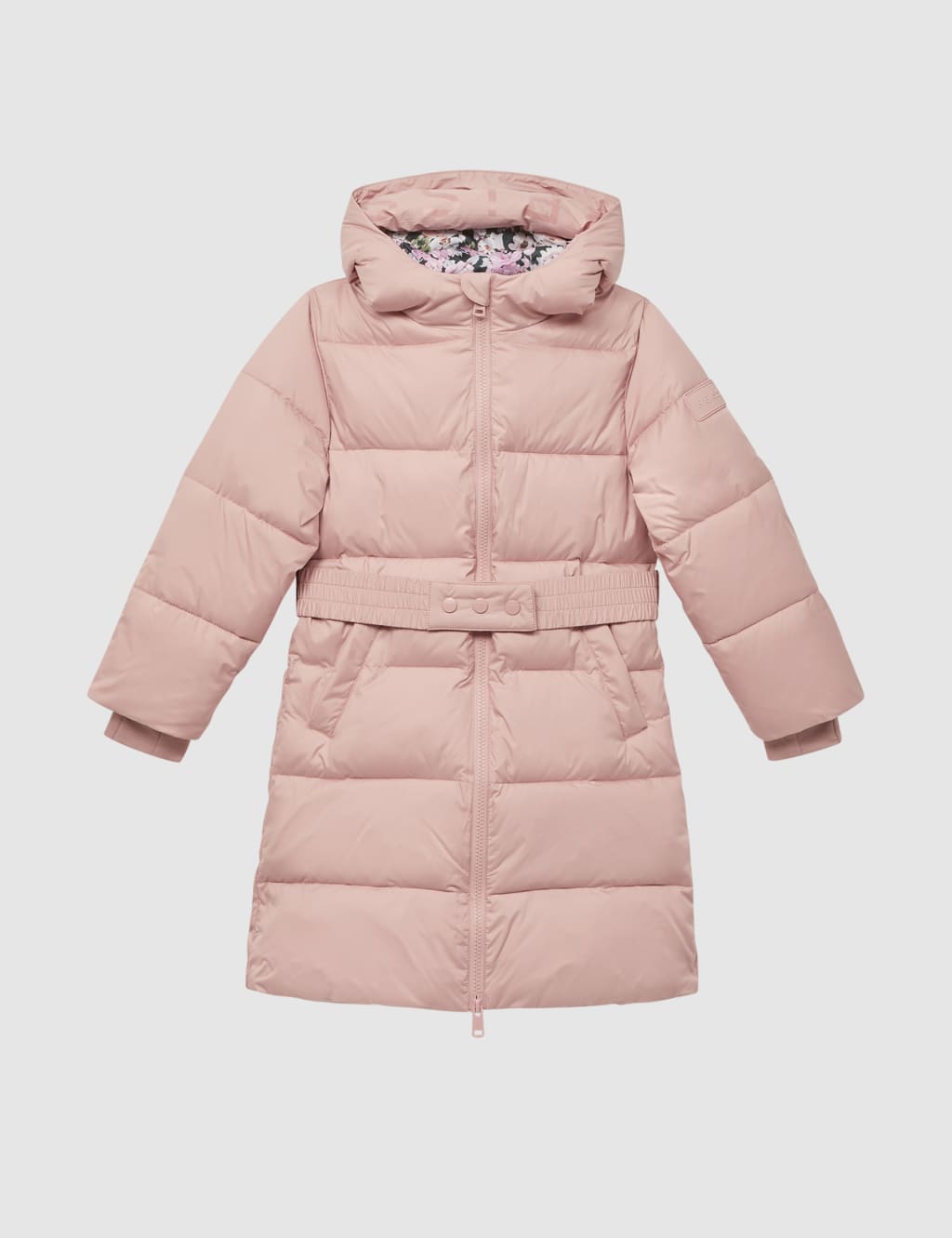Longline Quilted Hooded Coat (4-12 Yrs) image 2