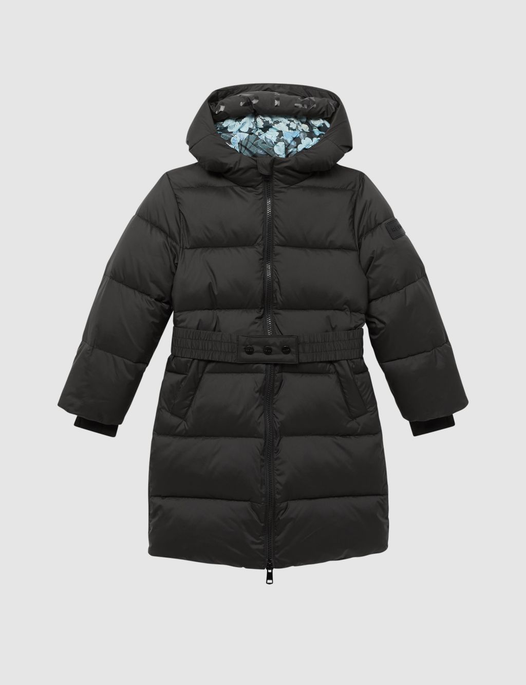 Longline Quilted Hooded Coat (4-12 Yrs) image 2