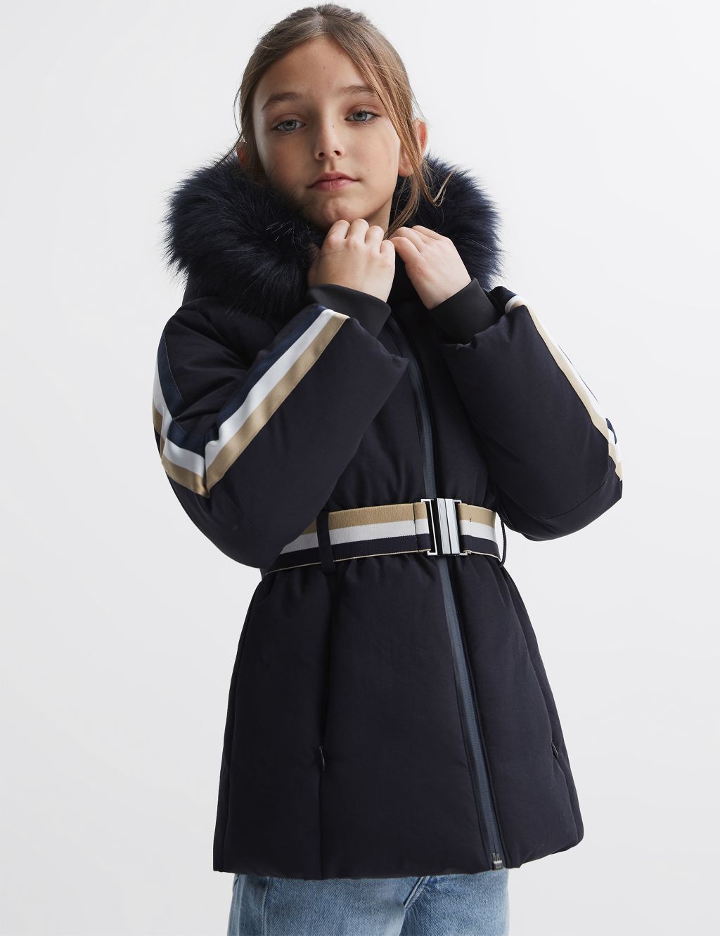 Quilted Hooded Coat (4-12 Yrs) image 1