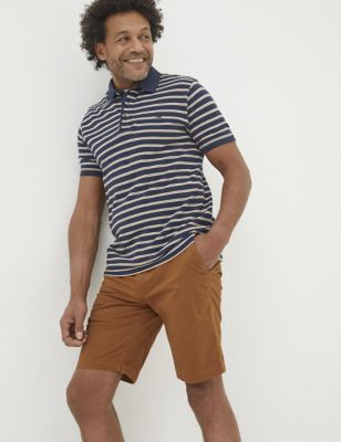 Fatface Men's Pure Cotton Chino Shorts - 28SHT - Brown, Brown,Green,Navy