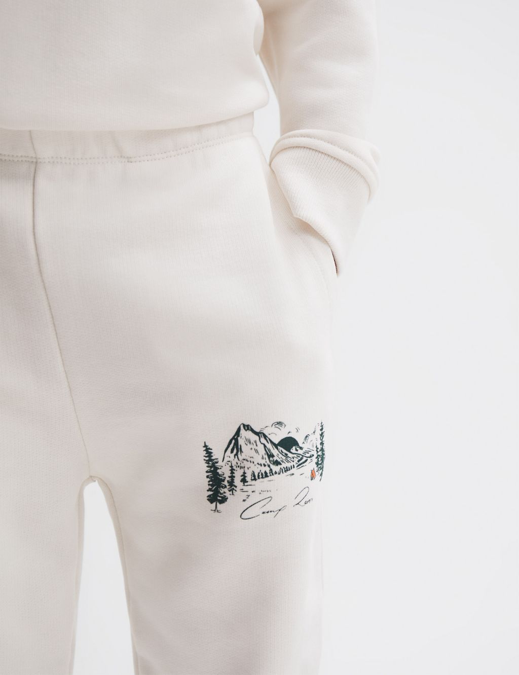 Relaxed Pure Cotton Mountain Graphic Joggers (3-14 Yrs) image 5