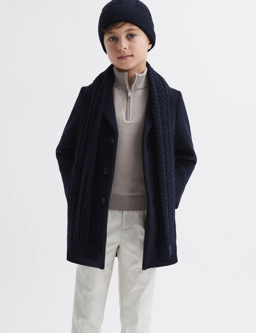 Kids' Cable Knit Hat and Scarf Set (3-10 Yrs)