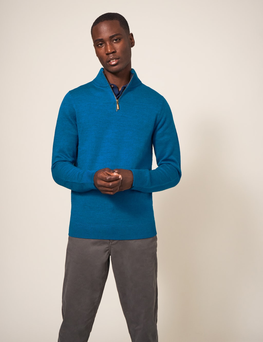 Men s Funnel Neck Knitwear M S M S