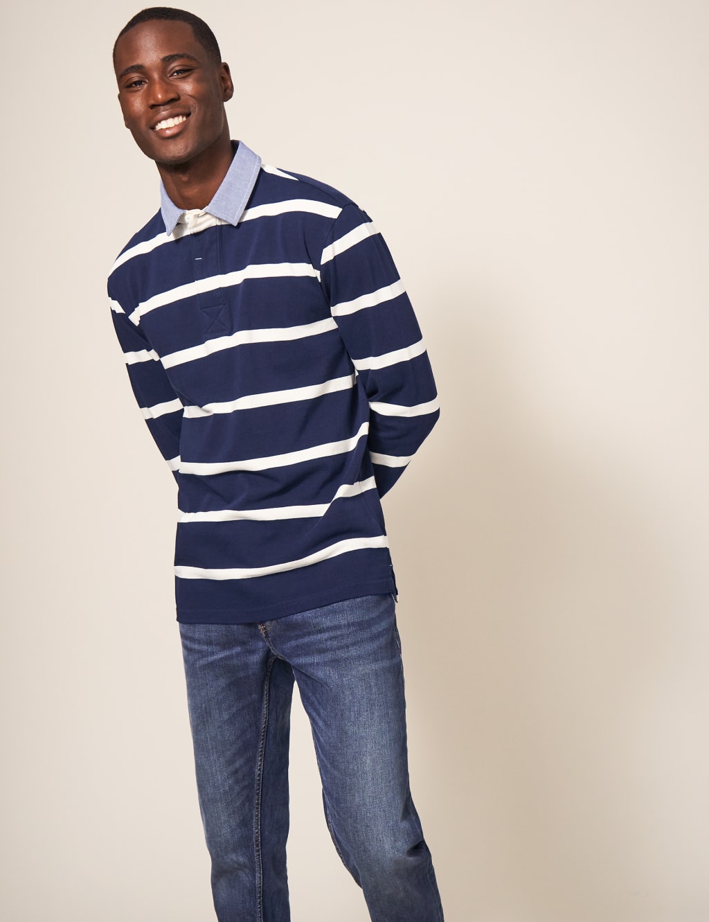 Pure Cotton Striped Rugby Shirt image 1