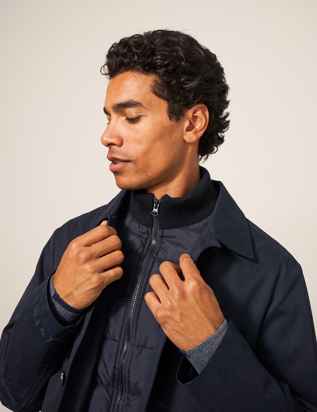 Cotton Blend Removable Gilet Mac image 4