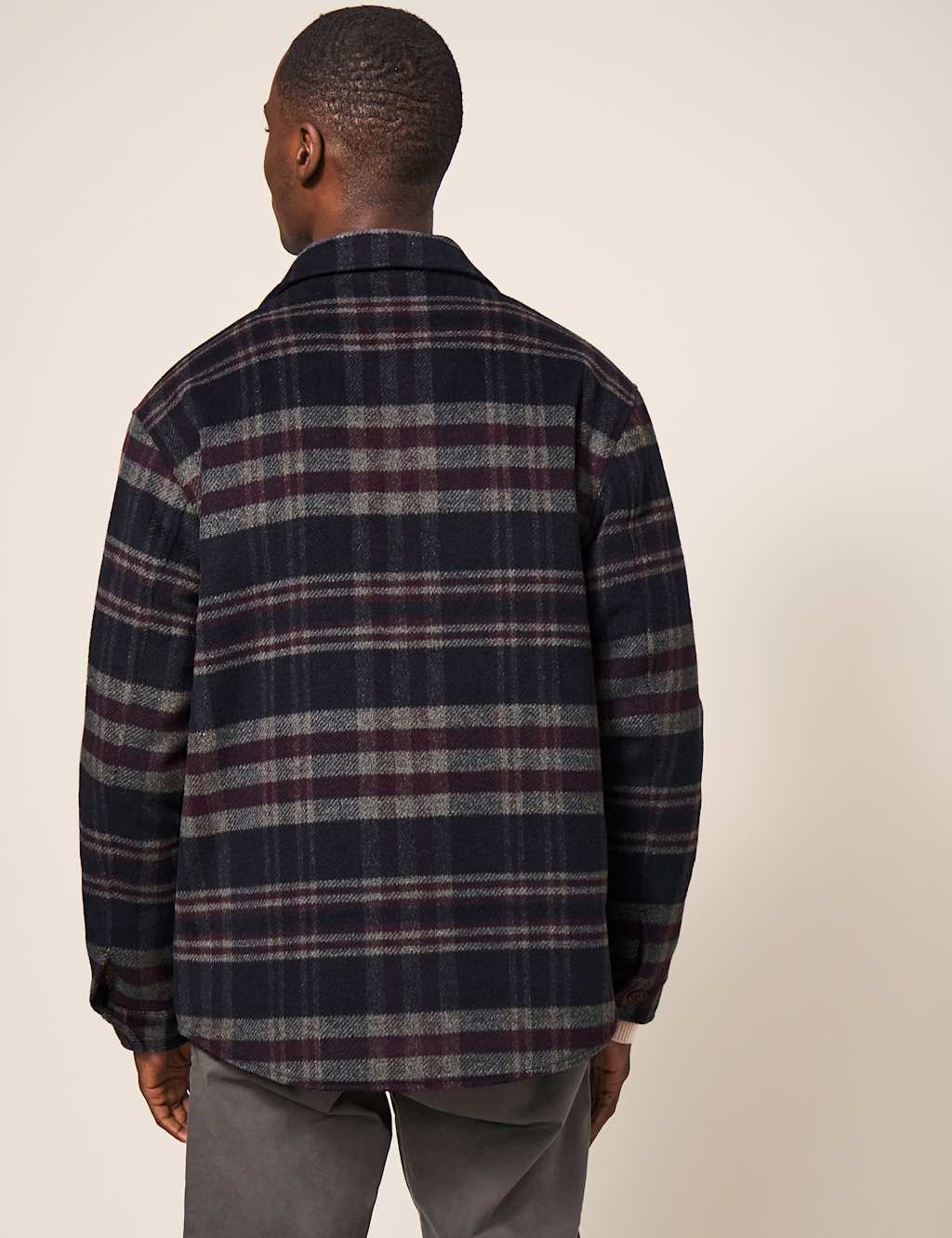 Check Utility Jacket with Wool image 3