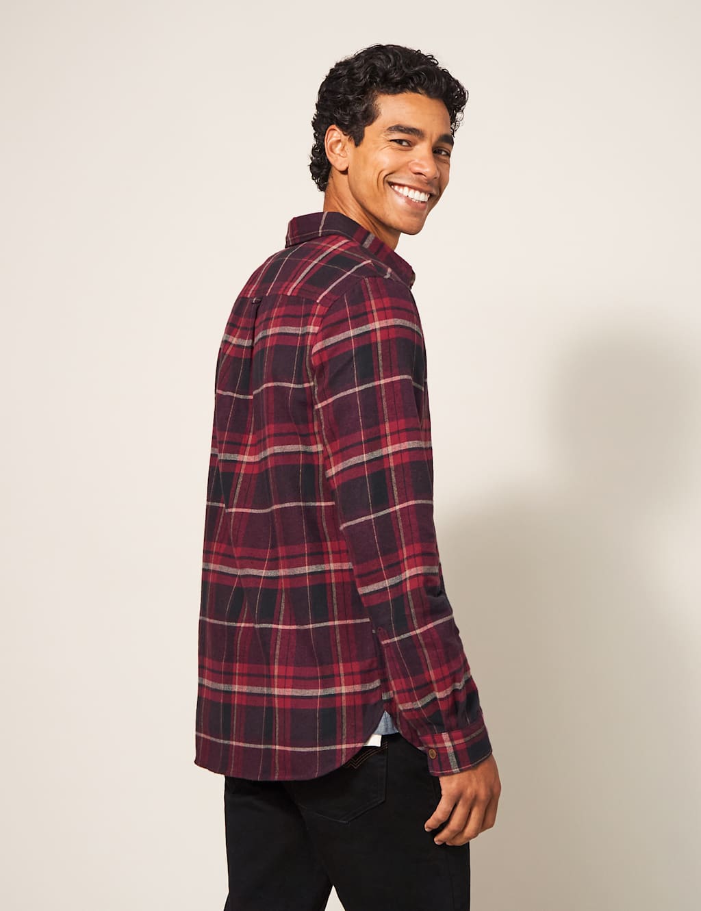 Brushed Cotton Check Shirt image 4