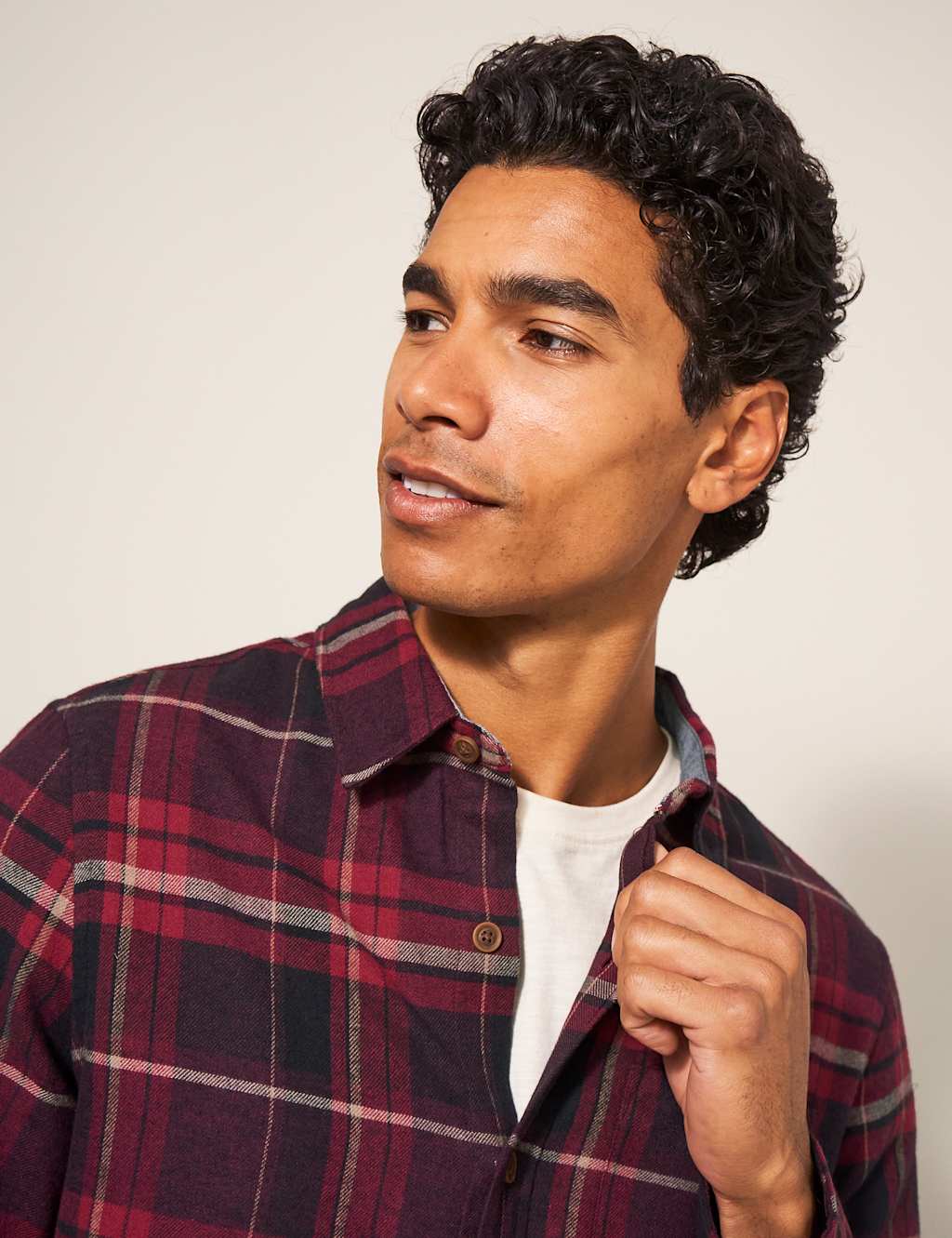 Brushed Cotton Check Shirt image 5