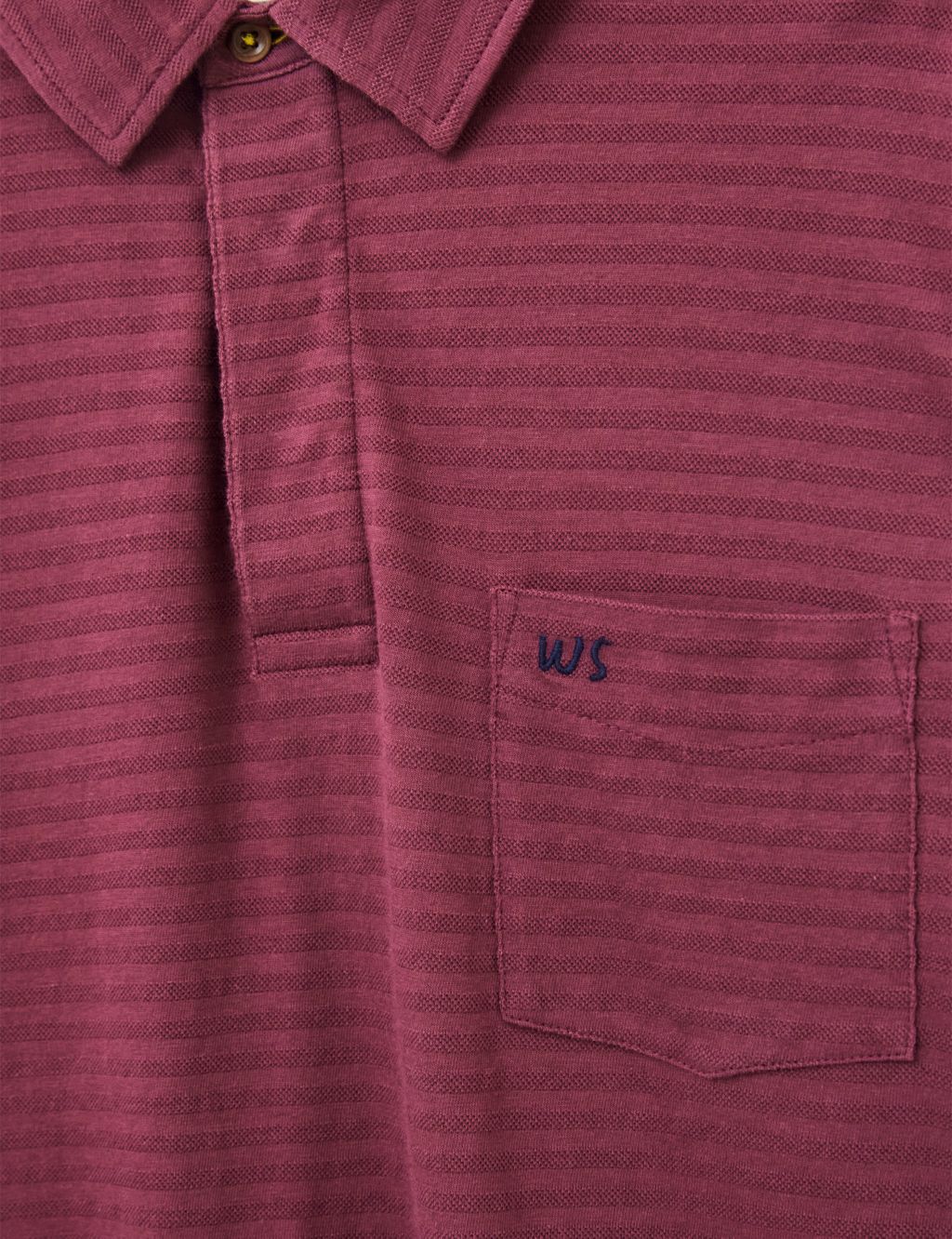 Pure Cotton Striped Long Sleeve Polo Shirt image 6