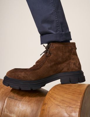 White Stuff Men's Suede Desert Boots - 9 - Brown, Brown