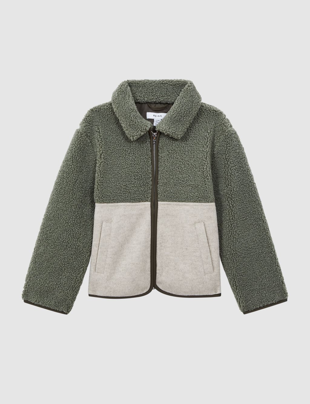 Fleece Colour Block Zip-Through Jacket (3-14 Yrs) image 2