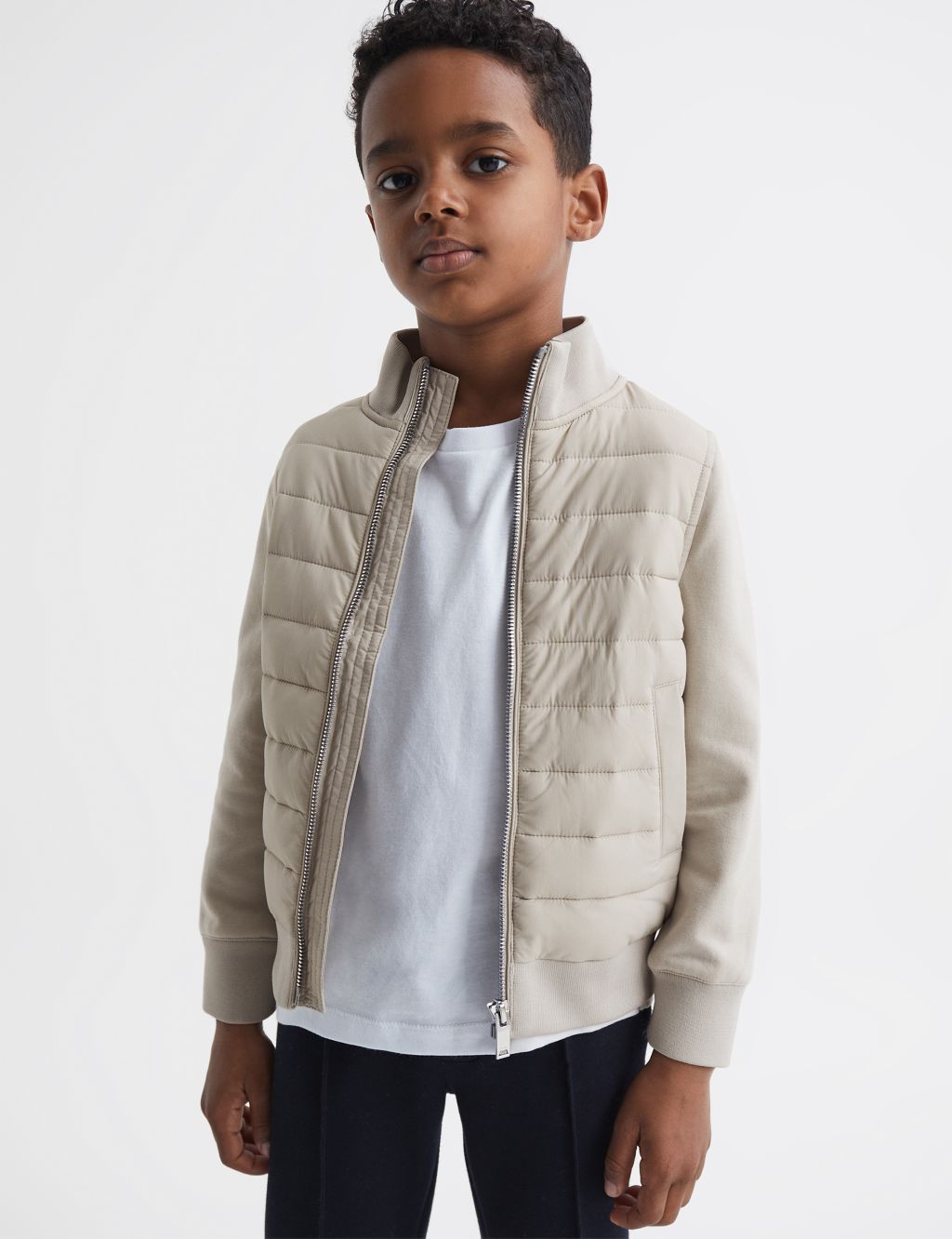 Cotton Blend Quilted Jacket (3-14 Yrs) image 1