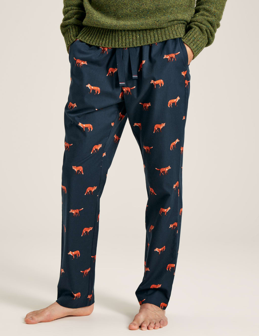 Pure Cotton Fox Print Pyjama Bottoms image 3