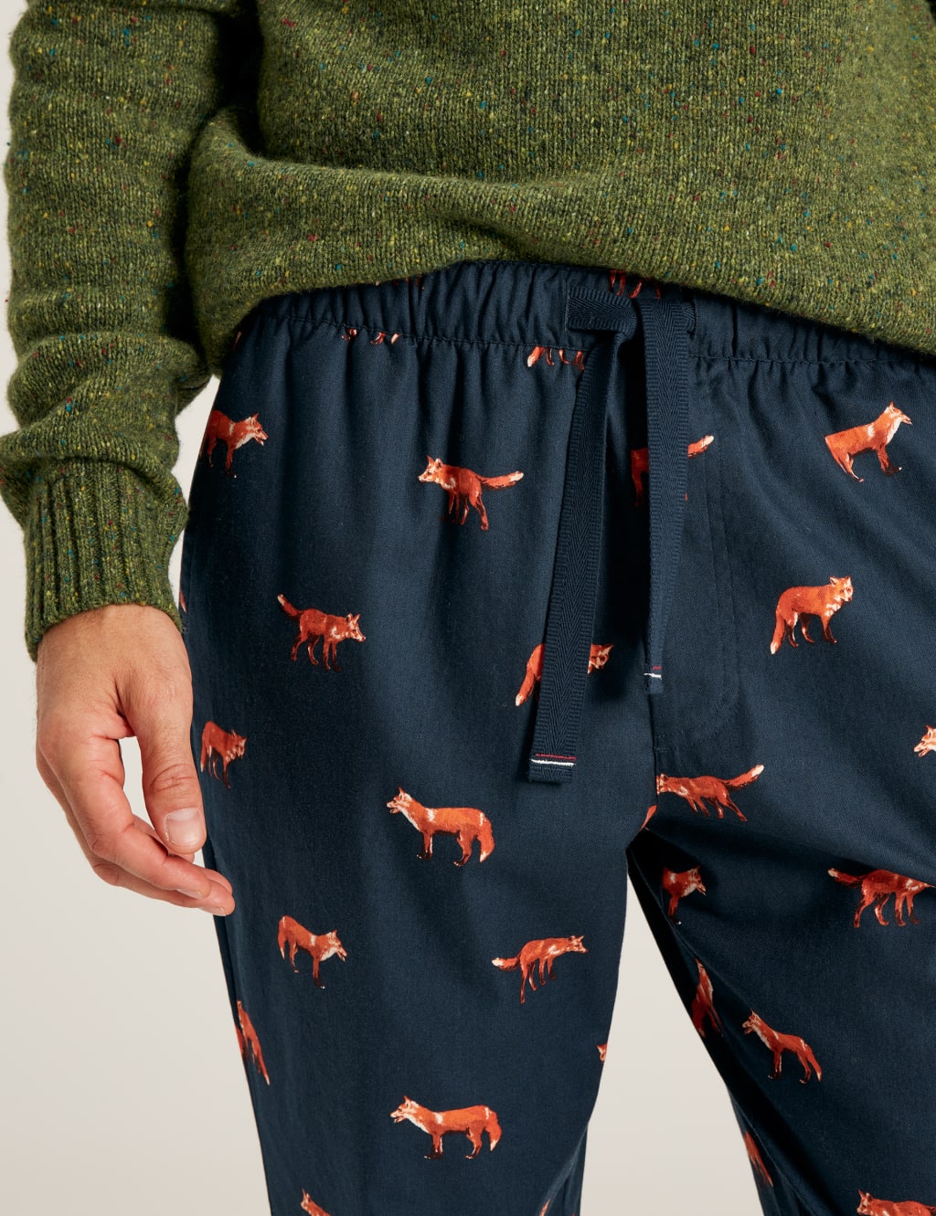 Pure Cotton Fox Print Pyjama Bottoms image 5