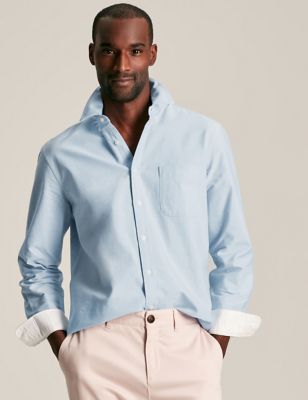 Joules Men's Pure Cotton Oxford Shirt - M - Blue, Blue,Green,White