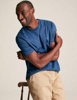 Joules Men's Pure Cotton T-Shirt - M - Blue, Blue,Navy,Grey