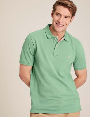 Joules Men's Pure Cotton Polo Shirt - Green, Green,Pink