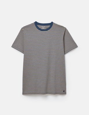 Joules Mens Pure Cotton Striped T-Shirt - XL - Navy Mix, Navy Mix