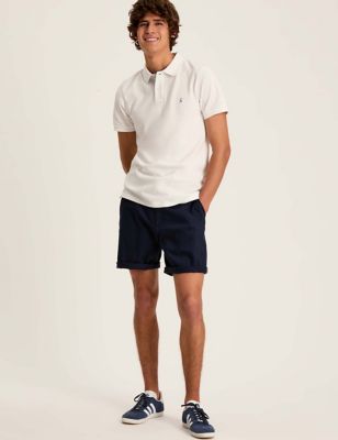 Joules Mens Cotton Rich Chino Shorts - 32REG - Navy, Navy,Brown