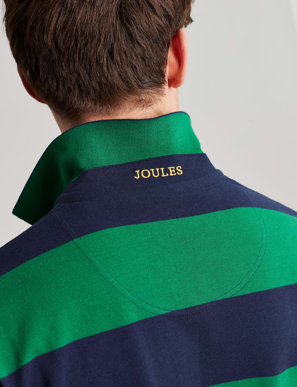 Pure Cotton Pique Striped Polo Shirt image 4